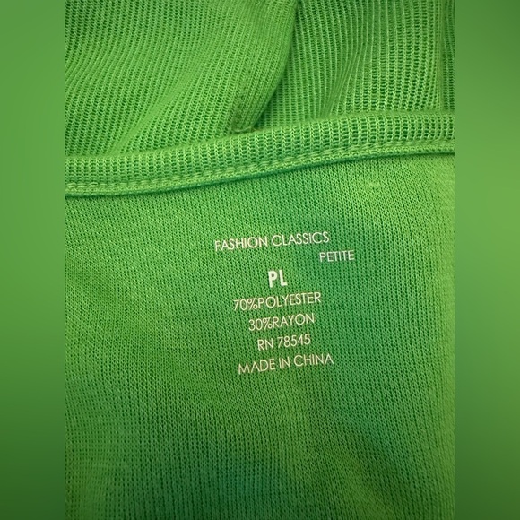 Fashion Classic Petite Women’s Short Sleeve Green Top size PL - Picture 7 of 8